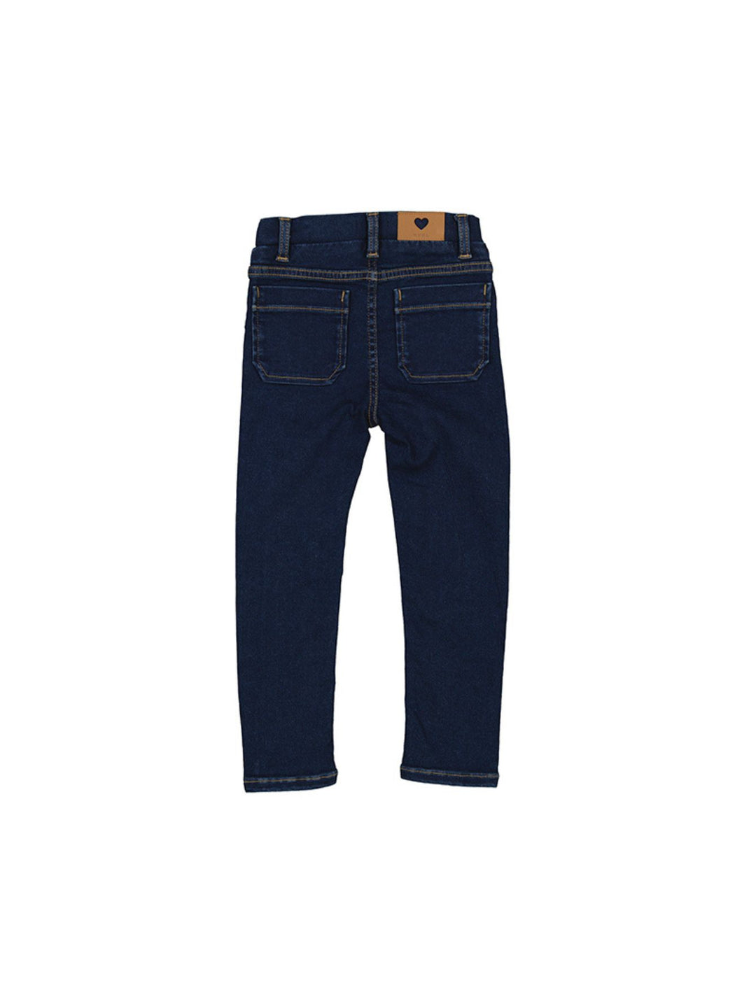 Pantalones tipo tejano en color azul superoscuro para niños.