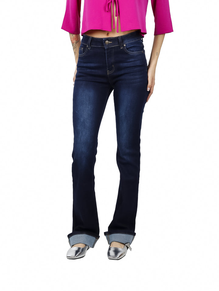 Jeans BE-LU Bootcut Color Stone para Mujer