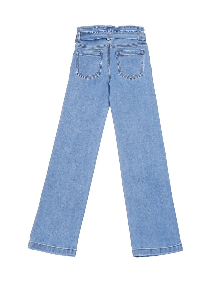 Pantalón Wide Leg Kahua Jeans Color Stone para Niña