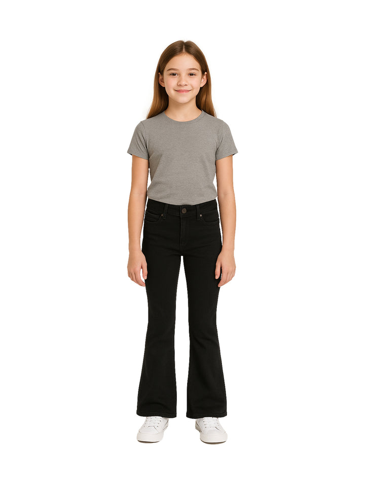 Pantalón Kahua Jeans Boot Cut Negro para Niña