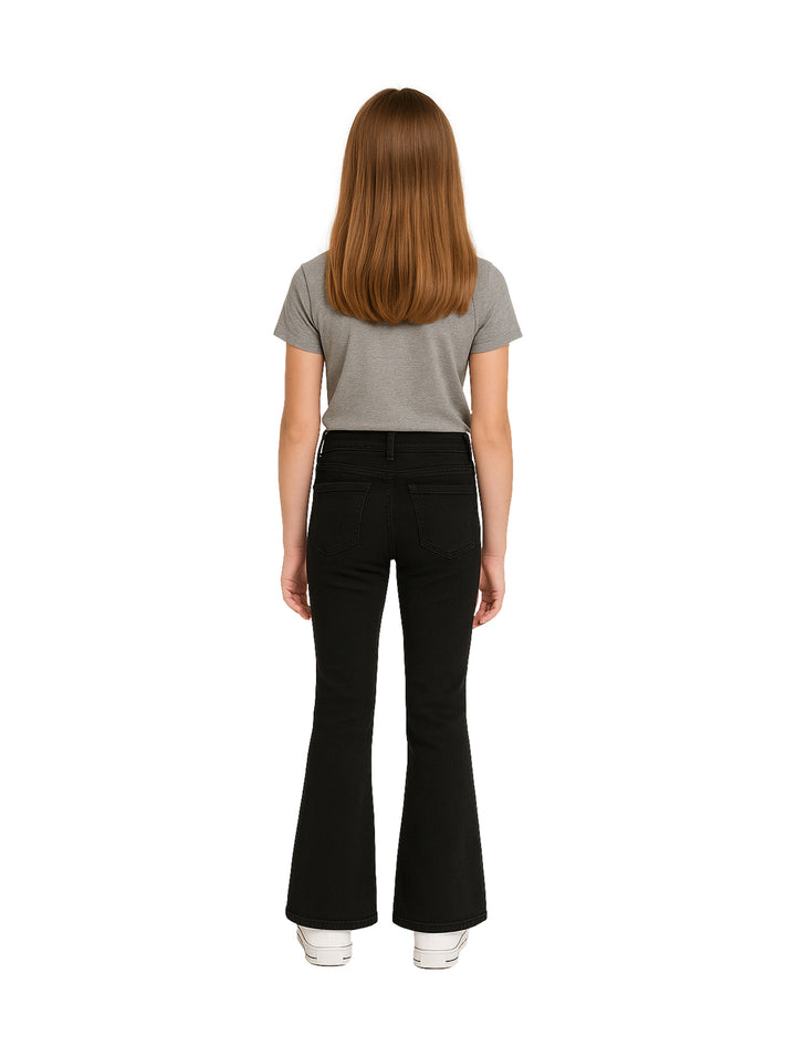 Pantalón Kahua Jeans Boot Cut Negro para Niña
