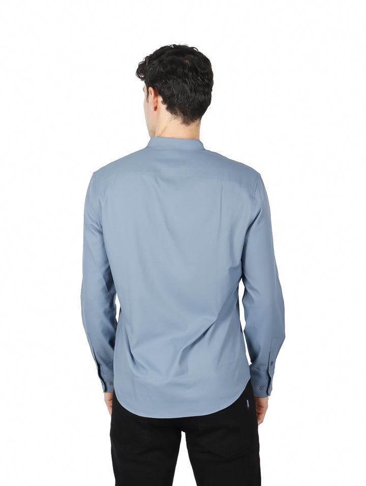 Camisa Perry Ellis Azul Mirage Manga Larga para Hombre