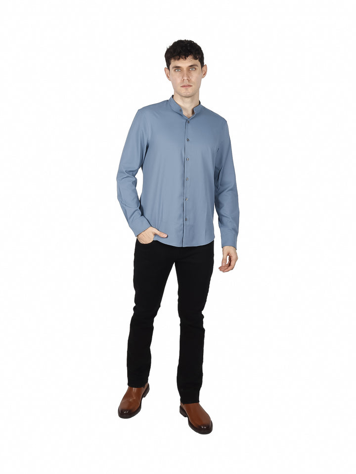 Camisa Perry Ellis Azul Mirage Manga Larga para Hombre