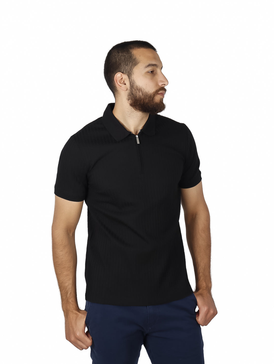 Playera Polo Perry Ellis Negro para Hombre