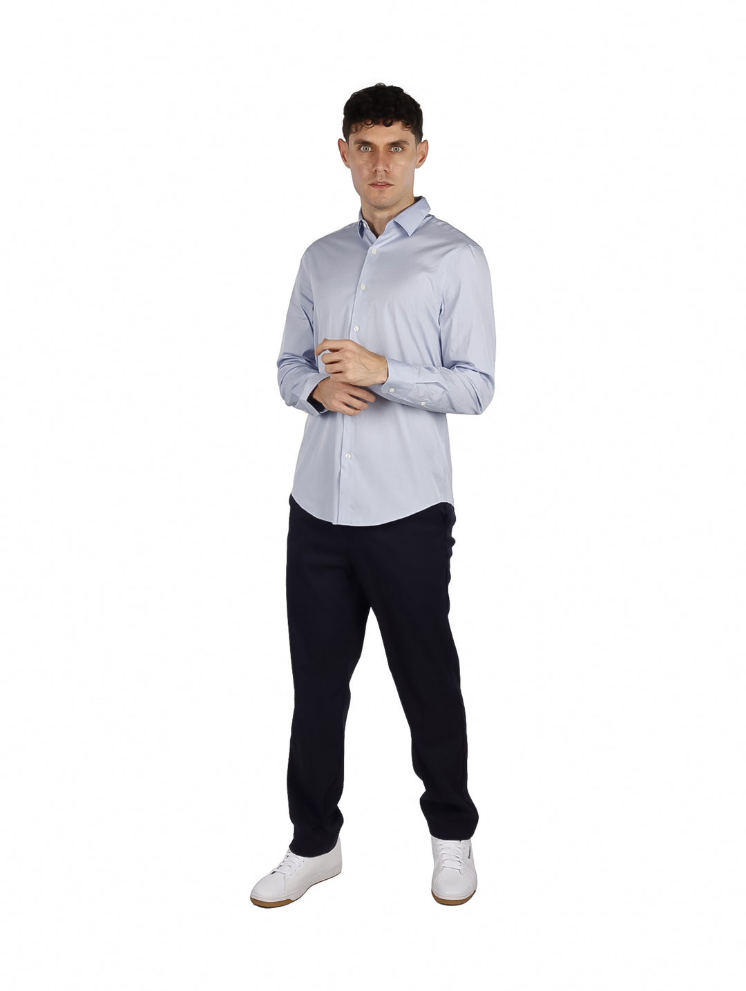 Camisa Perry Ellis Azul Kentucky Slim Fit para Hombre