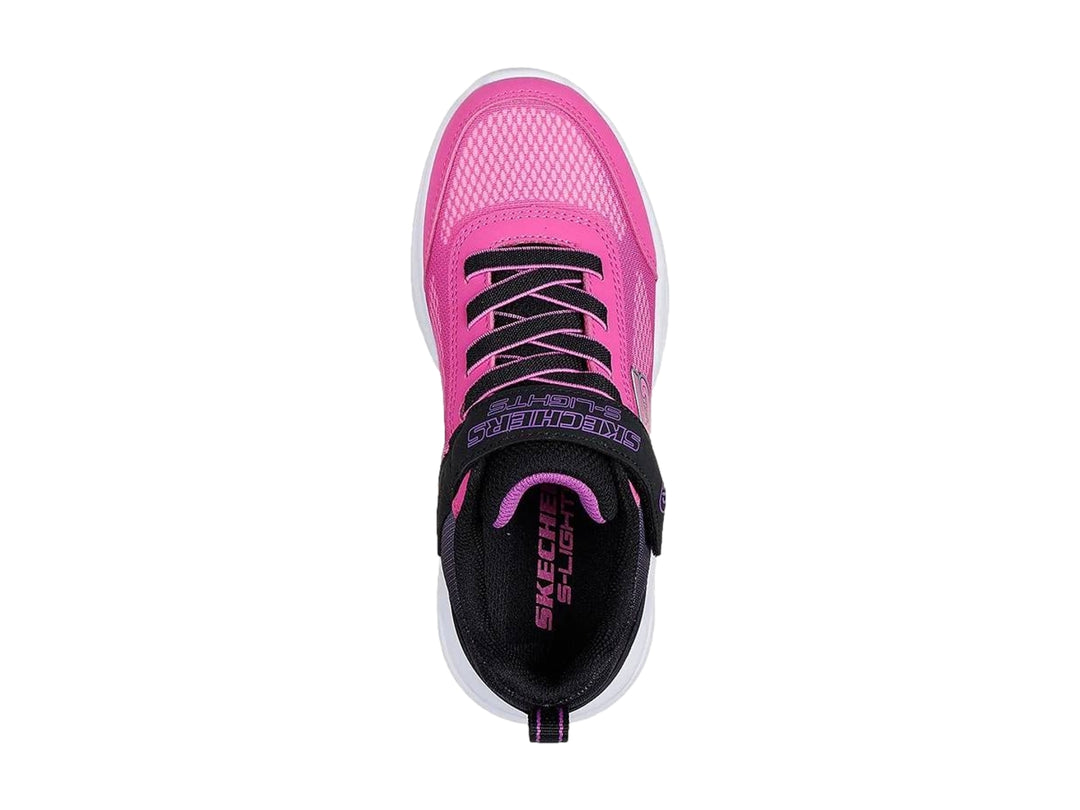 Tenis Skechers Sola Glow Negro y Rosa para Niña