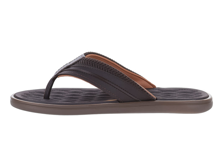 Sandalias de dedo Cartago en color marrón oscuro con suela marrón malta.