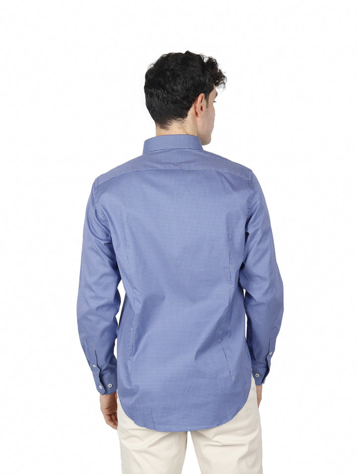 Camisa Perry Ellis a Cuadros Color Navy para Hombre