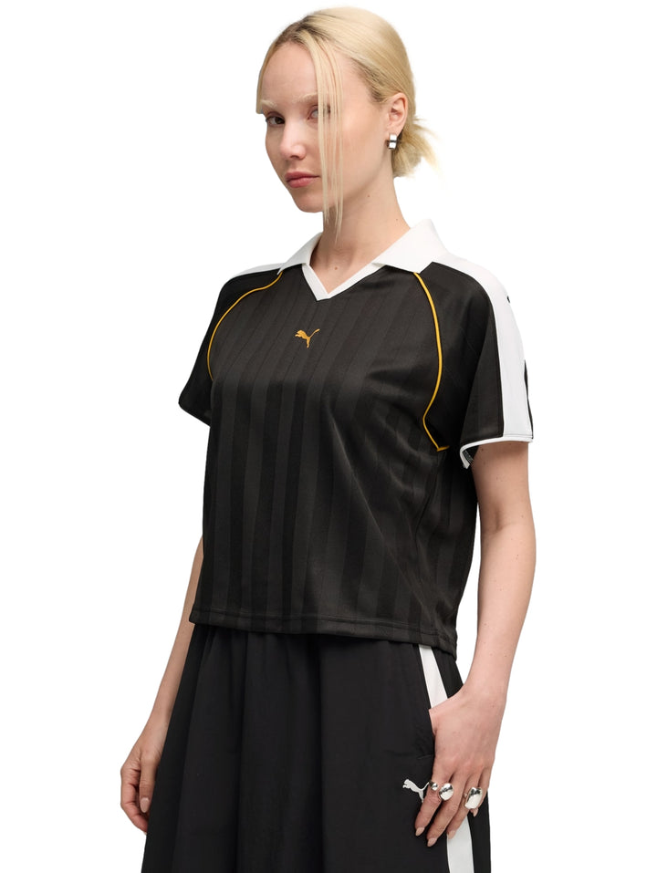 Playera PUMA T7 Relaxed Football Jersey Negro para Mujer