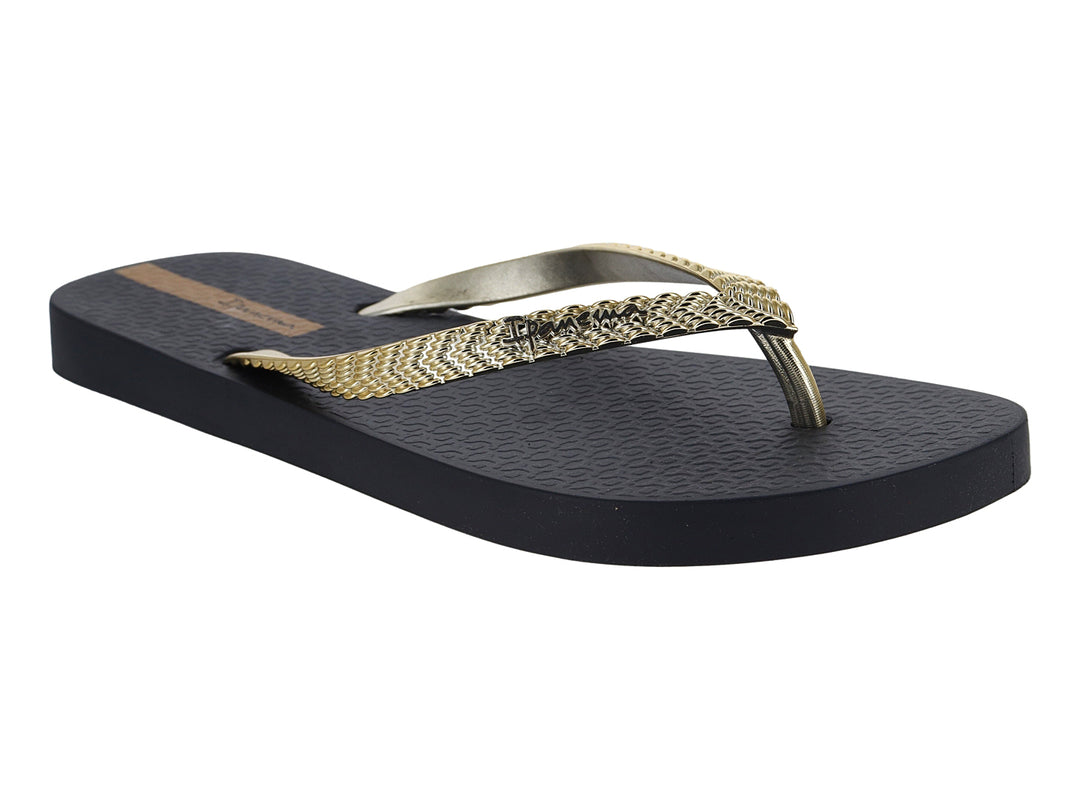 Sandalias Ipanema Negro Oro Beige para Mujer