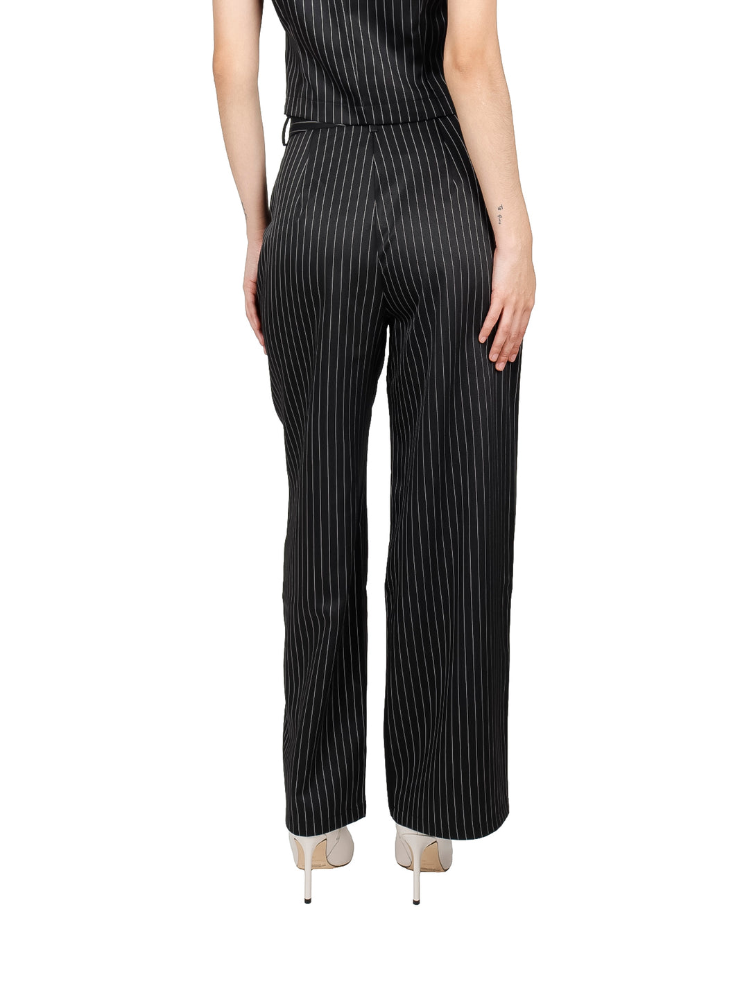 Pantalón de Vestir ATOK Negro Línea de Gis para Mujer