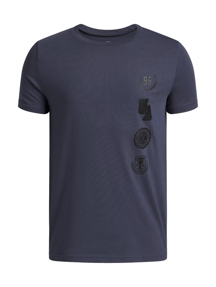 Playera Under Armour College Crest Logo Gris para Niño