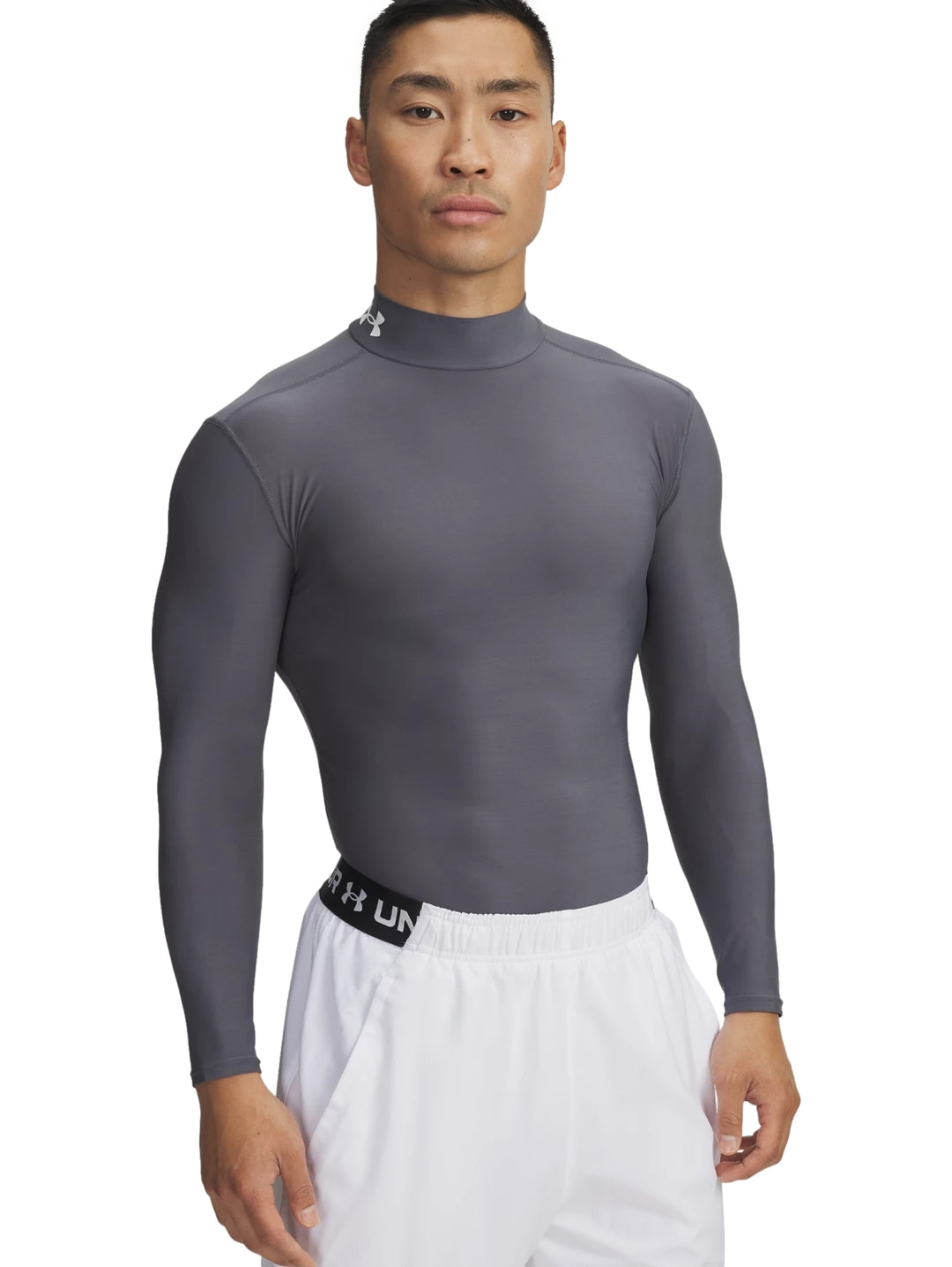Playera Under Armour Compresión Manga Larga Gris para Hombre