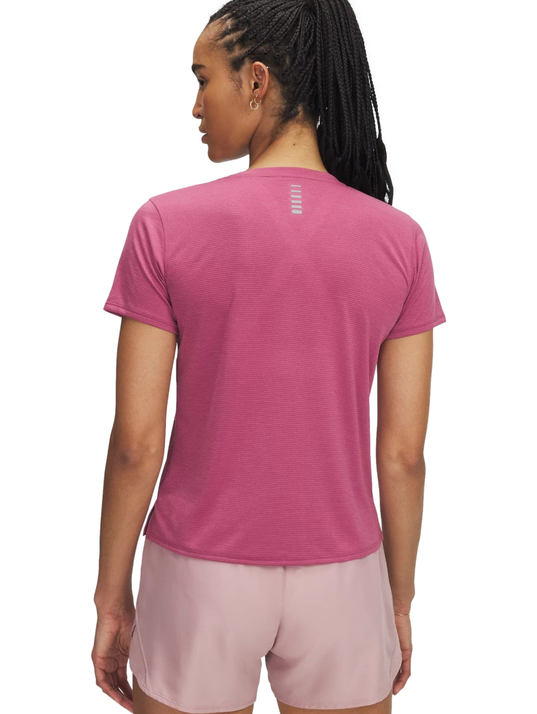 Playera Under Armour Launch Short Sleeve Fucsia para Mujer