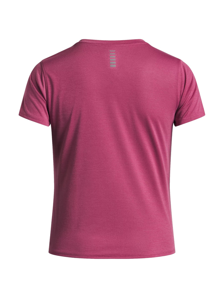 Playera Under Armour Launch Short Sleeve Fucsia para Mujer