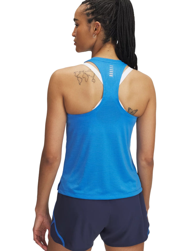 Playera Under Armour Launch Singlet Azul para Mujer