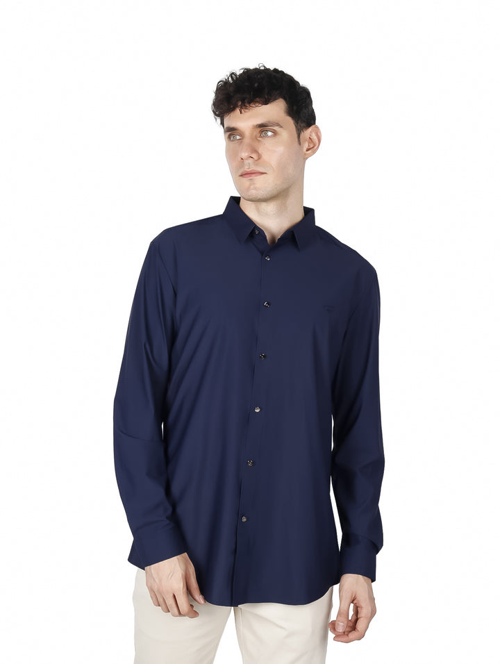 Camisa Bratto Manga Larga Azul Rey para Hombre