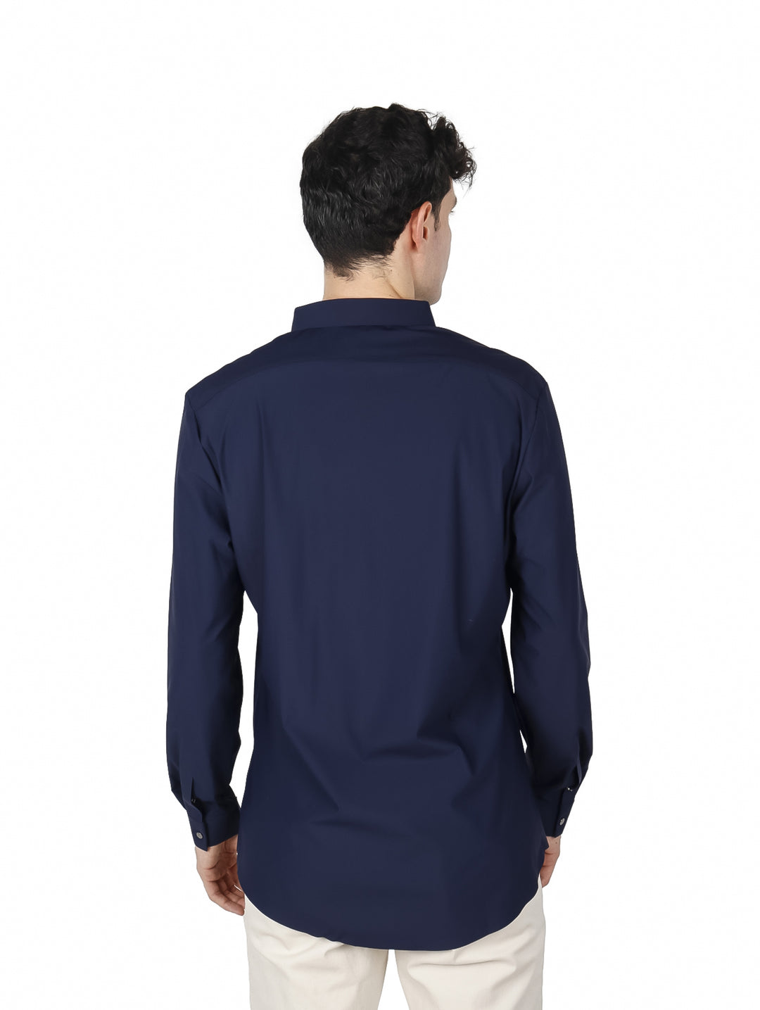 Camisa Bratto Manga Larga Azul Rey para Hombre