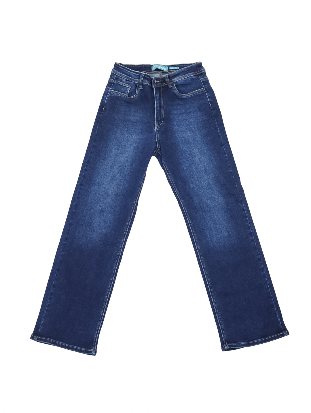 NYD Jeans Pantalones Rectos Azul Oscuro para Mujer