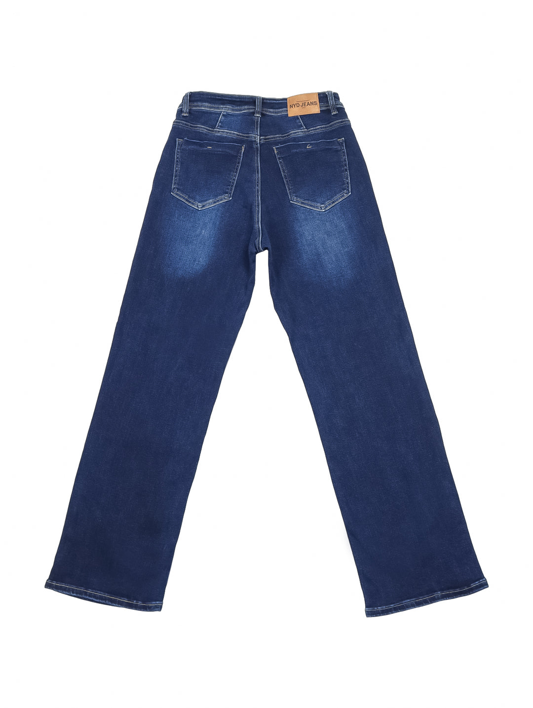 NYD Jeans Pantalones Rectos Azul Oscuro para Mujer