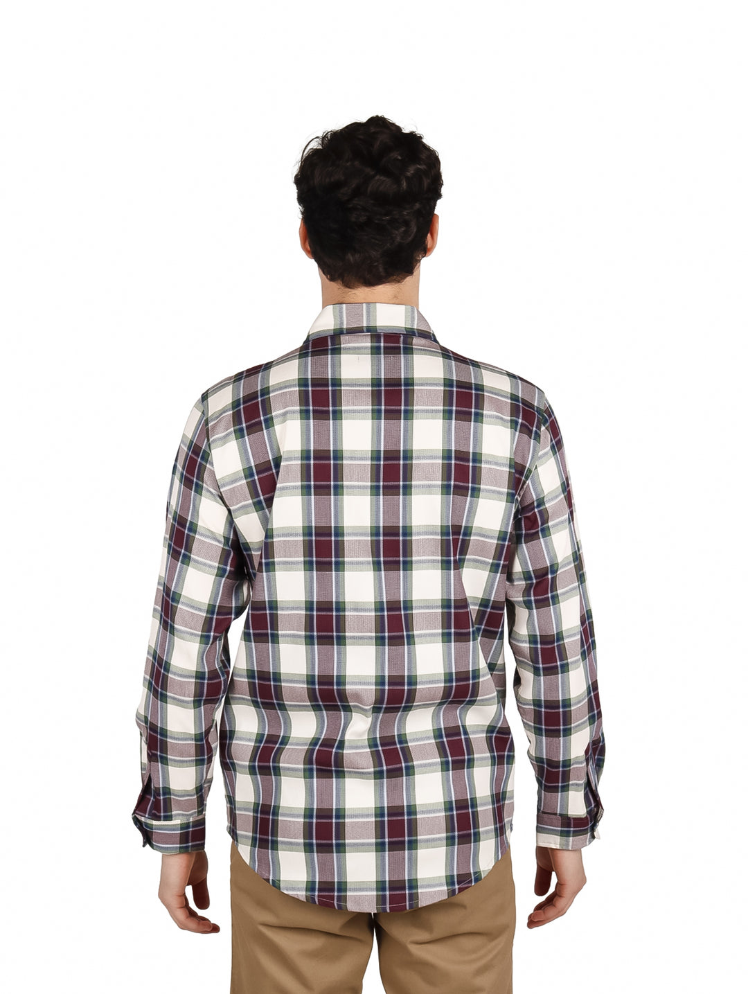 Camisa Authentic Lyon Cuadros Color Vino para Hombre
