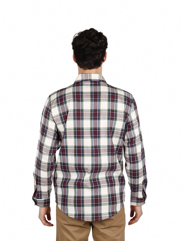 Camisa Authentic Lyon Cuadros Color Vino para Hombre