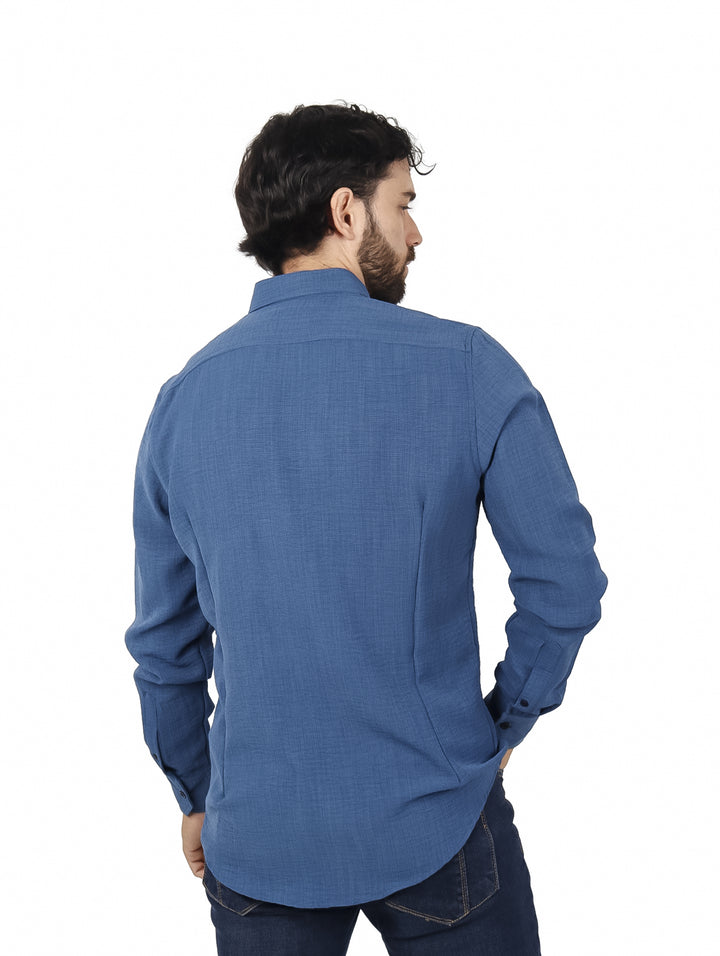 Camisa Authentic Lyon Mezclilla Azul para Hombre