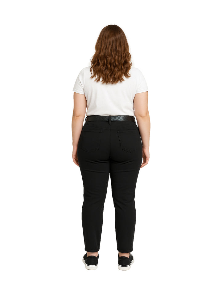 Pantalón NYD Jeans de Vinipiel Negro para Mujer
