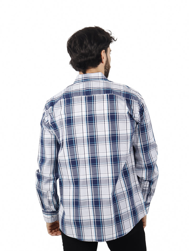Camisa Lee a Cuadros Azul para Hombre