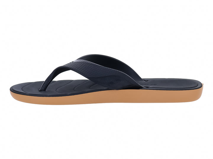 Sandalias Rider Pulse Thong de color negro con suela beige.