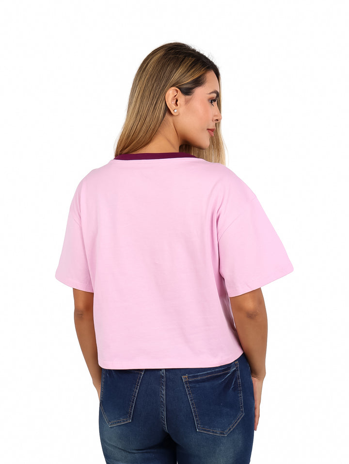 Playera Champion Script Color Rosa para Mujer