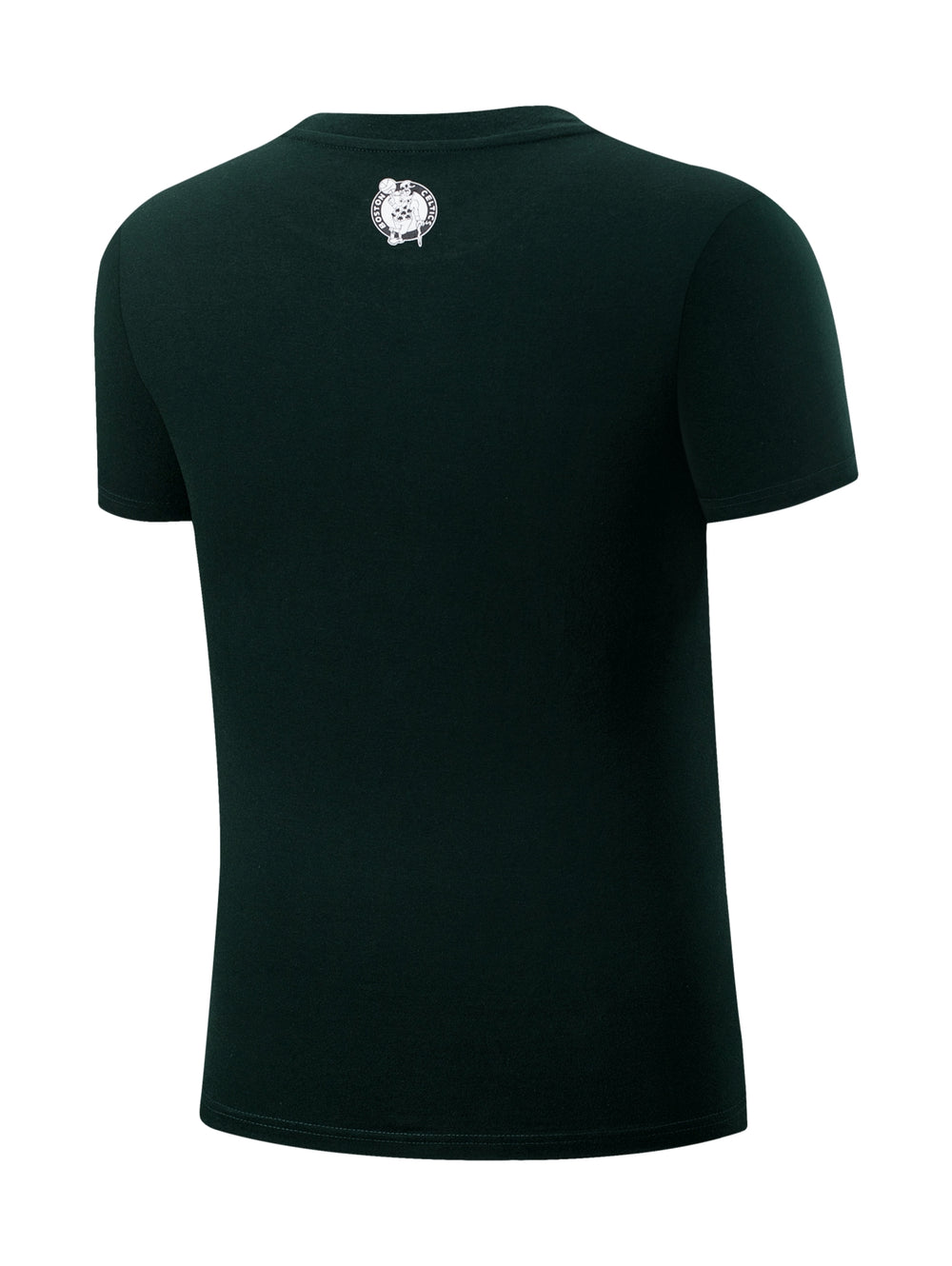 Camiseta deportiva verde de los Boston Celtics con texto blanco en el pecho.