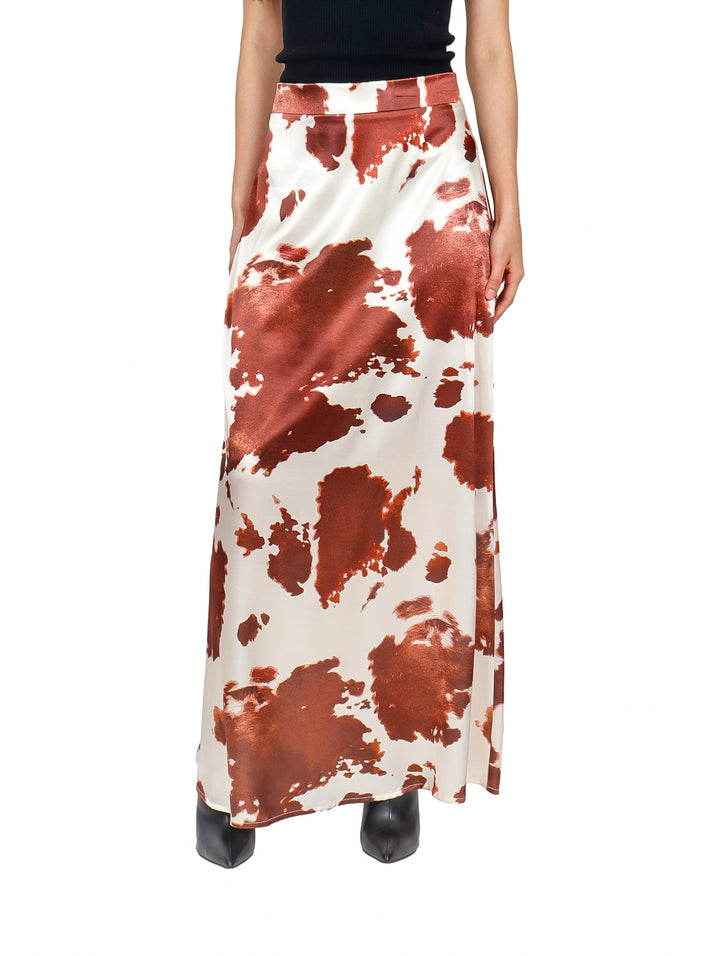 Falda Larga Satinada London Fashion Café para Mujer