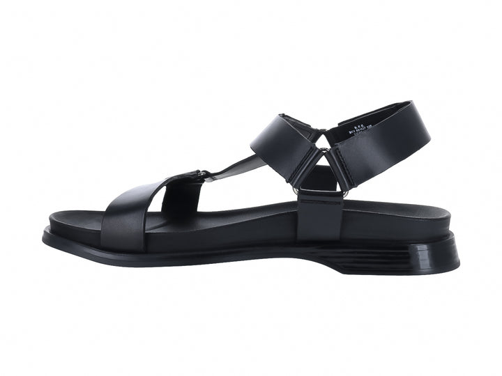 Sandalia GINO CHERRUTI color negro con plataforma y correas ajustables con hebillas.
