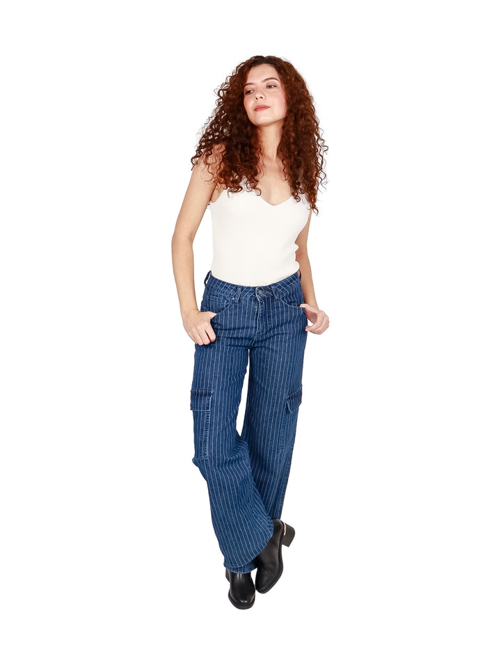Pantalones KOSCH Corte Recto Azul para Mujer