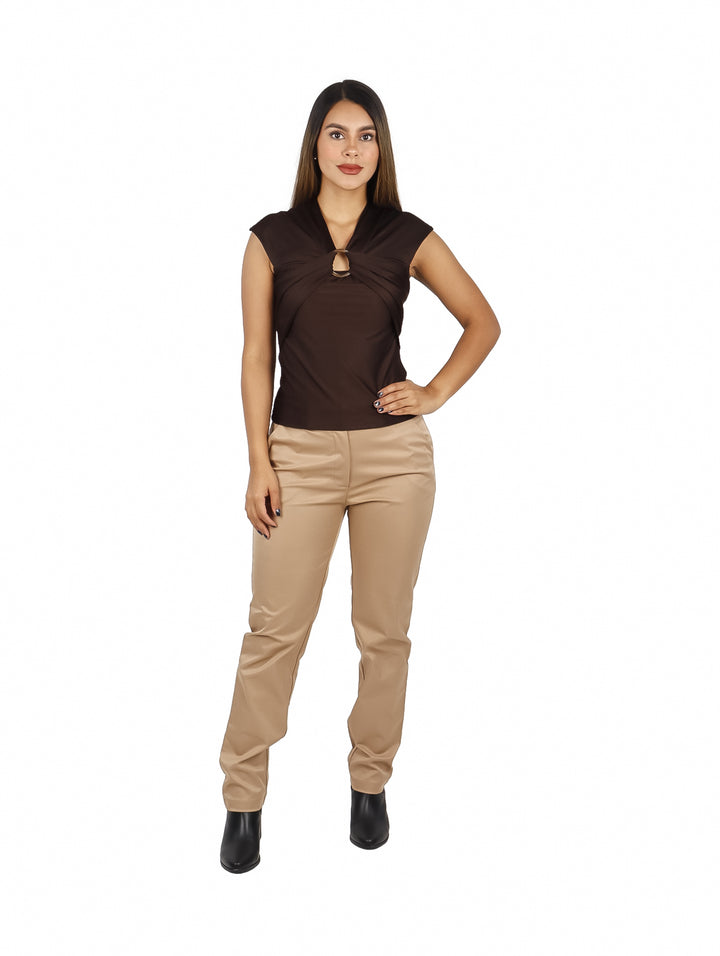 Blusa London Fashion Café con Aro para Mujer