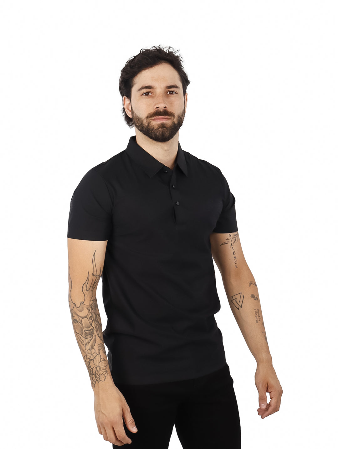 Playera Polo ATOK Negro para Hombre