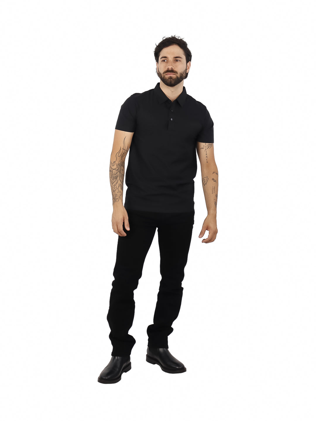 Playera Polo ATOK Negro para Hombre