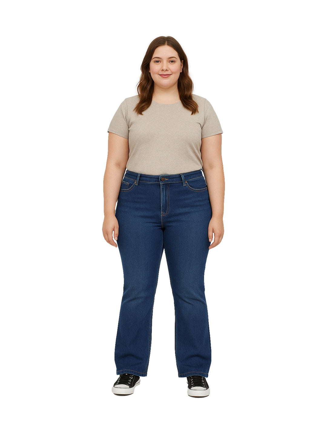 Jeans Max Denim Anchos Color Azul para Mujer