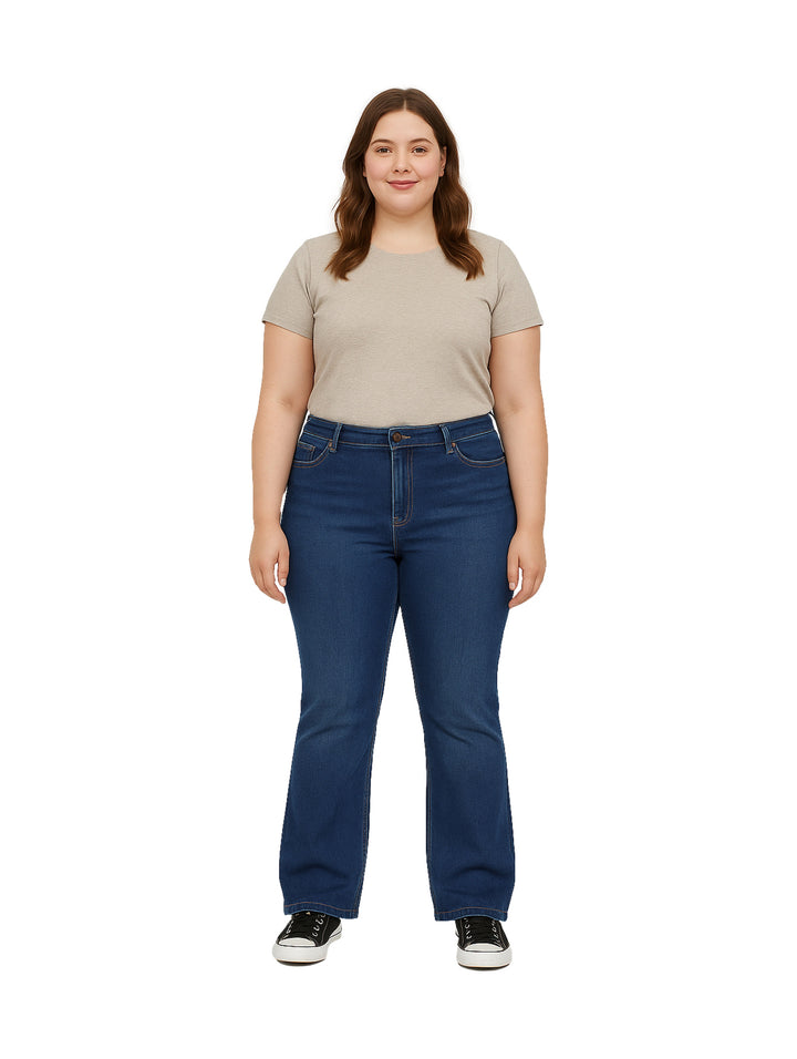 Jeans Max Denim Anchos Color Azul para Mujer