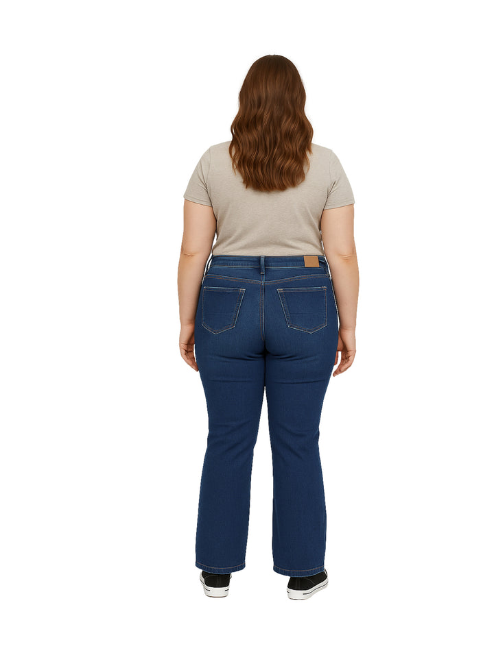 Jeans Max Denim Anchos Color Azul para Mujer