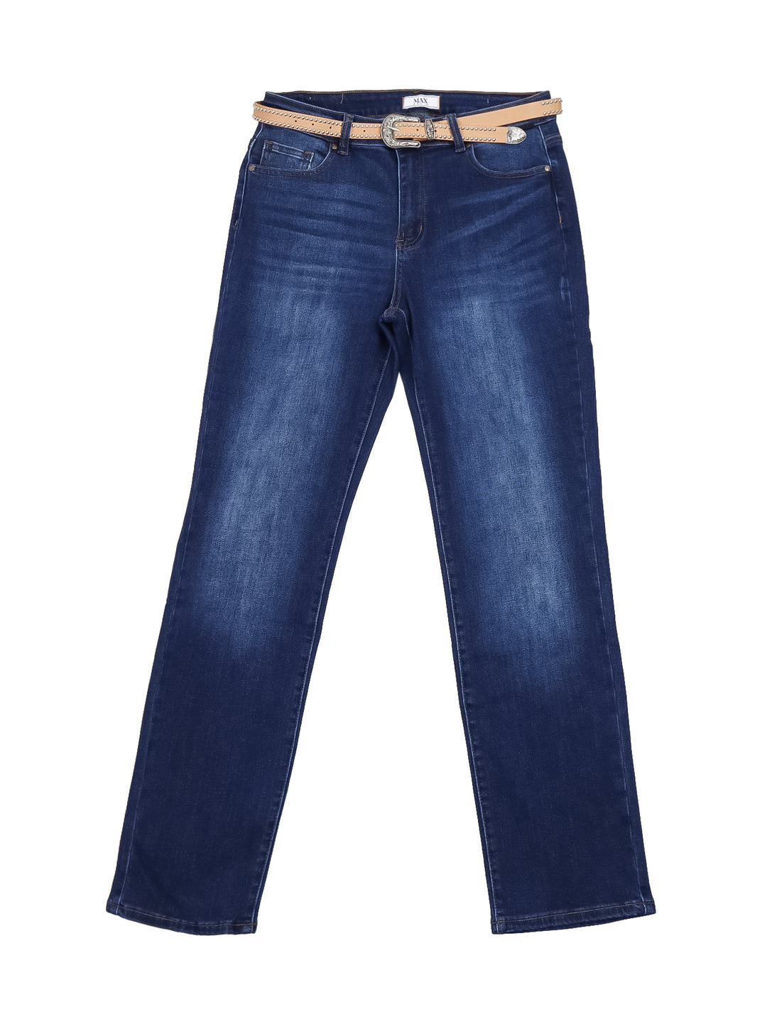 Jeans Max Denim Skinny Color Stone Obscuro para Mujer