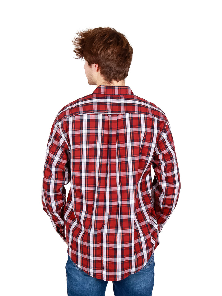 Camisa Lee Cuadros Rojo y Blanco para Hombre