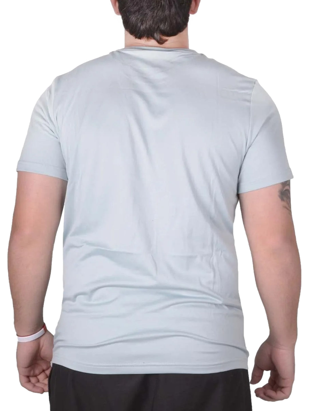 Playera Puma color verde musgo claro para hombre con logotipo blanco en el pecho.