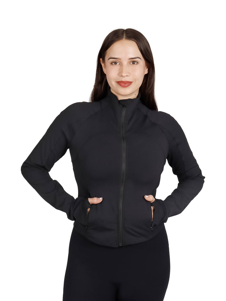 Chamarra Deportiva Atok Performance Negro para Mujer