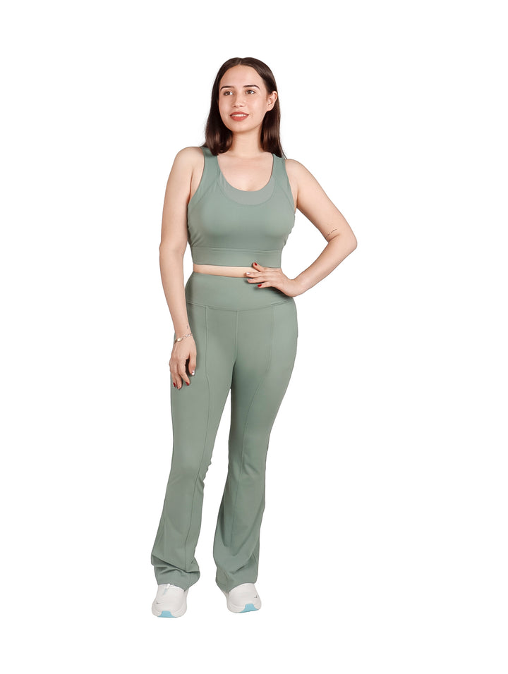 Leggings Acampanados Atok Performance Verde para Mujer