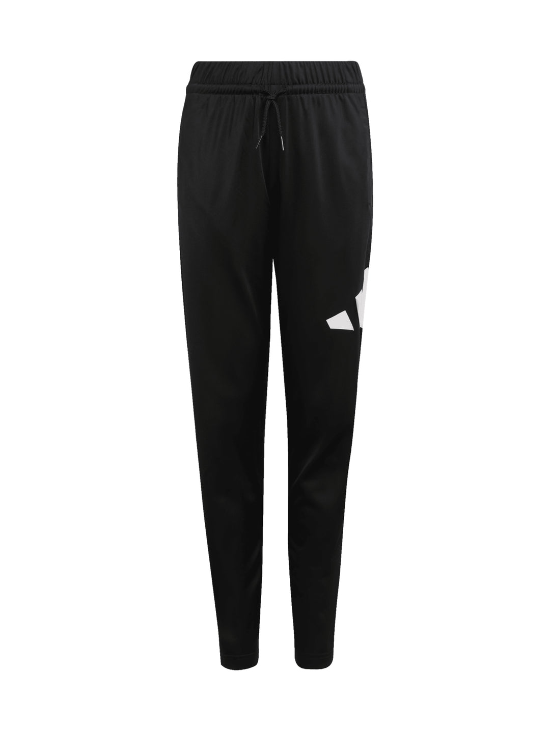 Conjunto deportivo Adidas para niños en color negro con detalles blancos, incluye chaqueta y pantalón.