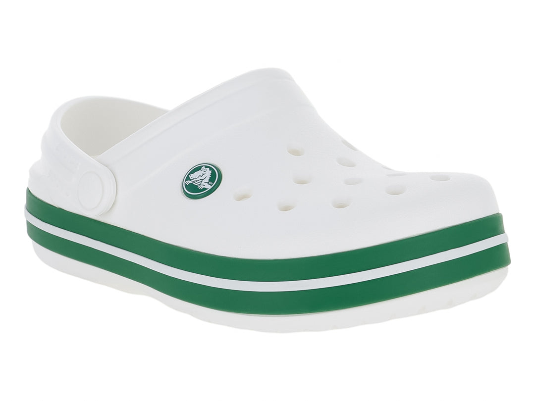 Sandalias Crocs Crocband Blanco y Verde para Niño