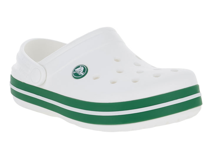 Sandalias Crocs Crocband Blanco y Verde para Niño