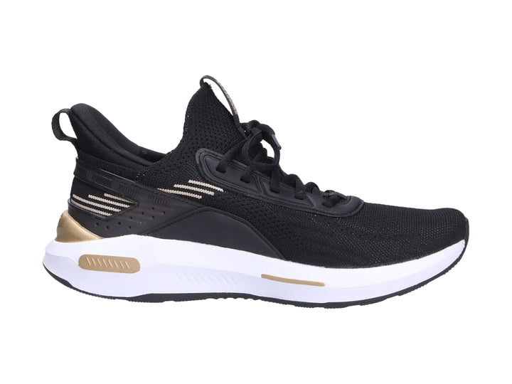 Tenis PUMA Softride Enzo 5 Hype Negro y Dorado para Mujer